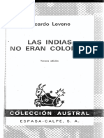 Las Indias No Eran Colonias - Ricardo Levene