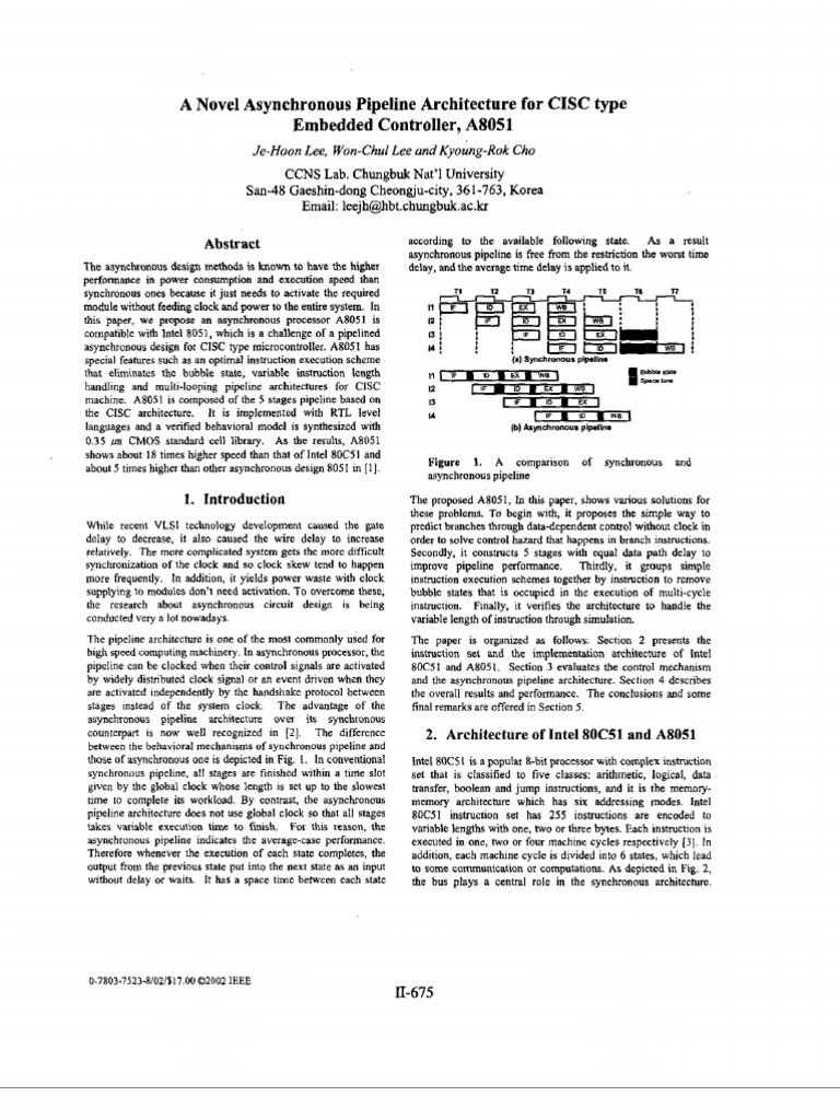 Asynchronous Pipeline for A8051 | PDF | Electronic Design | Central ...