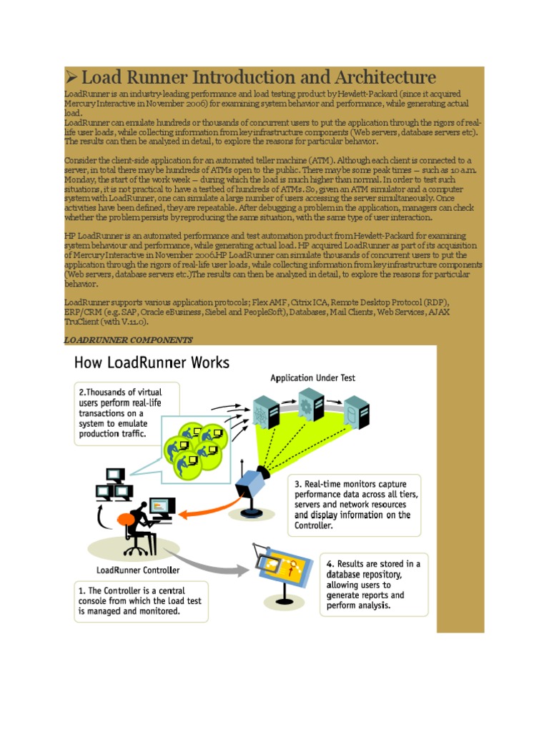 LoadRunner Architecture Overview | PDF | Software Testing | Scalability
