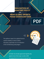 Normalisation of U.S. Monetary Policy Weak Global Growth Posed Significant Risk