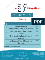 Daily News Simplified - DNS Notes: 16 July 21