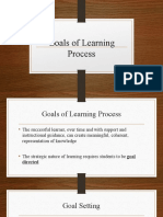 Goals of Learning Process