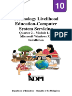 Technology Livelihood Education-Computer System Servicing: Quarter 2 - Module 1.1 Microsoft Windows XP Installation