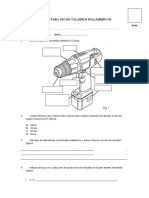 Examen para Uso de Taladro Inalambrico