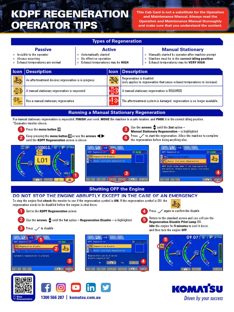Manual Stationary Regeneration Guide | PDF | Throttle | Truck