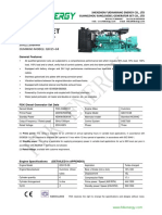 Data Sheet: Diesel Generator 450Kw 50HZ/1500RPM Cummins Model: Qsx15-G8