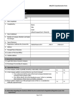 Anti-Money Laundering Questionnaire: I. Corporate Information