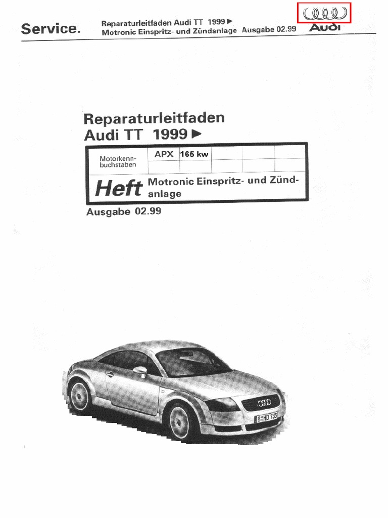 (AUDI) Manual de Taller Audi TT 1999 PDF