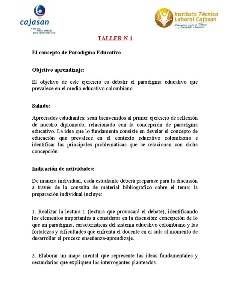Taller 1 | PDF | Crecimiento personal y profesional | Arte