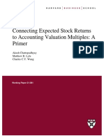 Connecting Expected Stock Returns To Accounting Valuation Multiples: A Primer