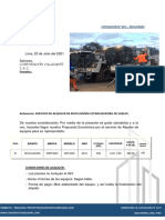 Cotización de alquiler de recicladora estabilizadora de suelos