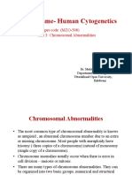 Course Name-Human Cytogenetics: Paper Code: (MZO-508) Unit 3: Chromosomal Abnormalities