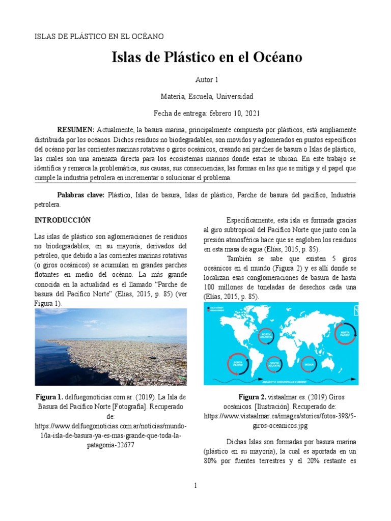 Islas de Plástico en el Océano | PDF | El plastico | Océanos