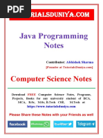 Java Notes 2 - TutorialsDuniya