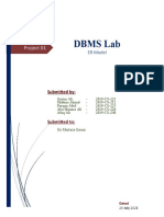 Dbms Lab: Project 01