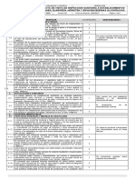 Lista de Chequeo, Resolucion 1686 de 2012