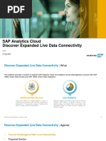 SAP Analytics Cloud Discover Expanded Live Data Connectivity