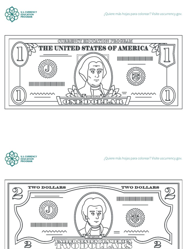 Play Money Coloring Sheets Es | PDF