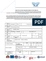 Mini Grants Scheme Application Form and Business Plan Template