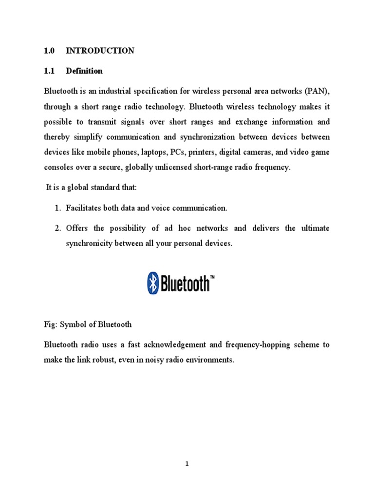 Overview of Bluetooth Technology | PDF | Bluetooth | Wireless
