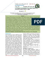 Socio-Demographics of Patients and Antibiotic Prescription Pattern in A Community Health Facility in Lagos