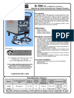 Máquina de soldar industrial R-500 DC para trabajos pesados