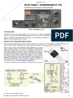 Modificações para aumentar a potência de saída e melhorar o receptor do rádio YAESU FT-77S