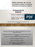 Calidad Del Agua para Consumo Humano o Potabilidad Del Agua. Impurezas en El Agua. Requisitos de Calidad.