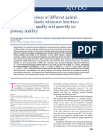 In-vitro comparison of different palatal sites for orthodontic miniscrew insertion