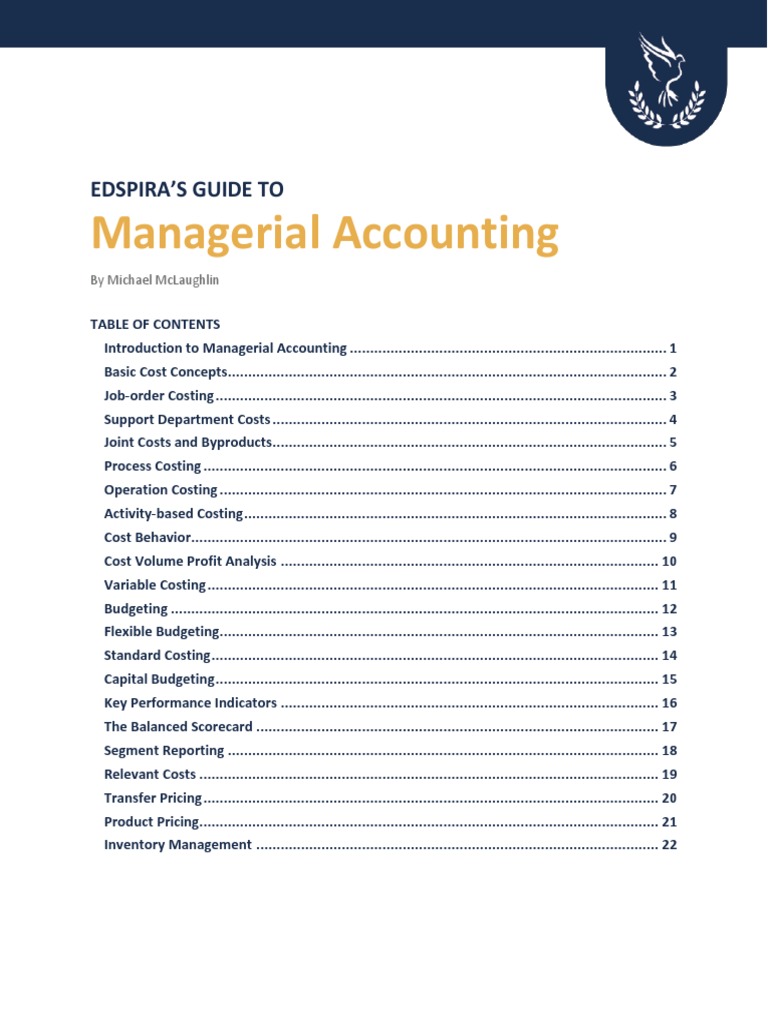 Managerial Accounting Essentials | PDF | Net Present Value | Internal ...
