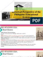 Historical Perspective of the Philippine Educational System