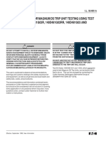 Instructions For Magnum Ds Trip Unit Testing Using Test KIT SYLES 140D481G02R, 140D481G02RR, 140D481G03 AND 140D481G04