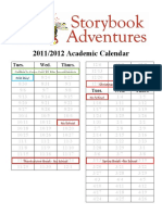 2011 2012 School Calendar