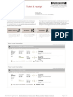 Ticket & Receipt: Your Travel Information