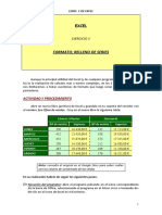 Formato y relleno de series en Excel