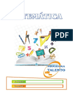 Matemáticas 4to Sec Programa Talento Sacado de Pamer