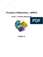 Principles of Mathematics MPM1D