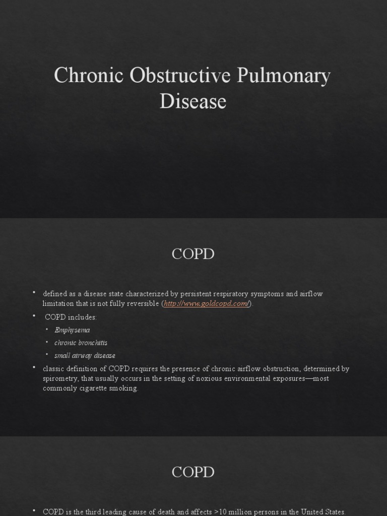 Chronic Obstructive Pulmonary Disease | PDF | Chronic Obstructive ...