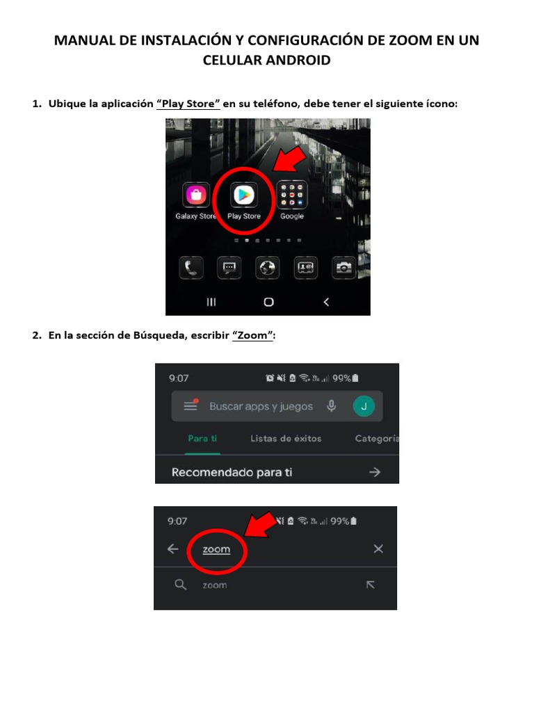 Manual de Instalación y Configuración de Zoom en Un Teléfono Movil ...