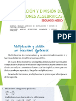 Multiplicación y División Algebraicas