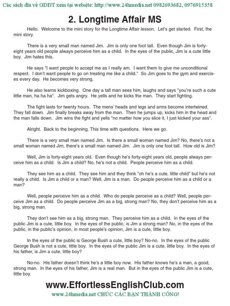 MS Longtime Affair Text | PDF