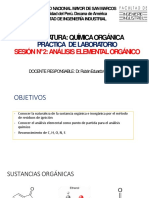 Sesión N°2 Análisis Elemental Orgánico