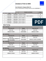 Schedule of Visit b1.1 Batch II 15 July To 21 July 2021