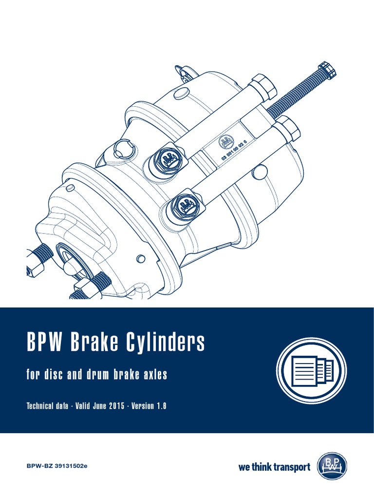 BPW Brake Cylinders For Disc and Drum Brake Axles PDF Brake Vehicle Technology