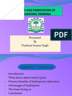 To Study and Fabrication of Hydroaponic Farming: Presented by Prashant Kumar Singh