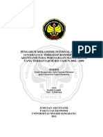 Pengaruh Mekanisme Internal Corporate Akuntansi Pada Perusahaan Manufaktur Yang Terdaftar Di Bei Tahun 2004 - 2009