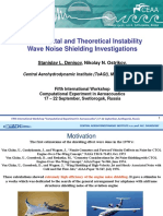 Experimental and Theoretical Instability Wave Noise Shielding Investigations
