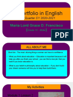 My Portfolio in English: Maria Lord Grace D. Francisco