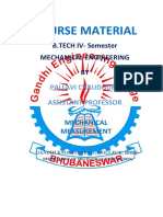 Course Material: B.TECH IV-Semester Mechanical Engineering BY