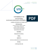 Universidad Ute: Sede Santo Domingo Facultad de Ciencias de La Ingeniería E Industrias